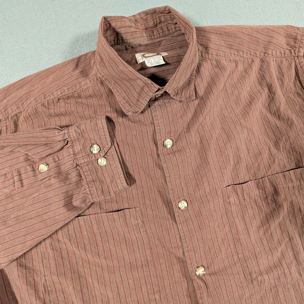 Banana Republic Button Down Shirt Mens Size Large Striped Mill Valley Vintage